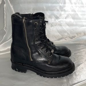 Woman Harley Davidson riding boots